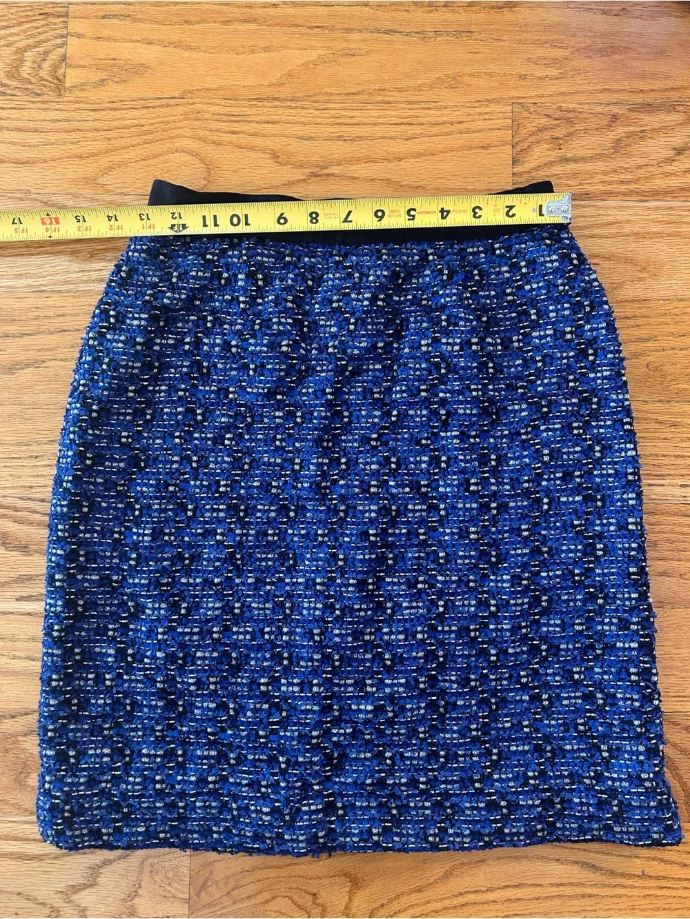 Kate Spade Blue Bouclé Tweed Pencil Skirt Size 4